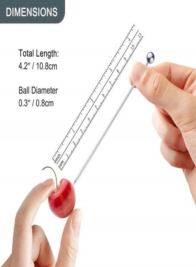 Birdbrid Metal Cocktail Picks Set,4.5inch Stainless Steel Reusable Skewers for Appetizers, Fruit, Sandwich, Bar Drinks, Olive Martini Toothpicks, Chaat Forks for Party, Pack of 12 - Image 4